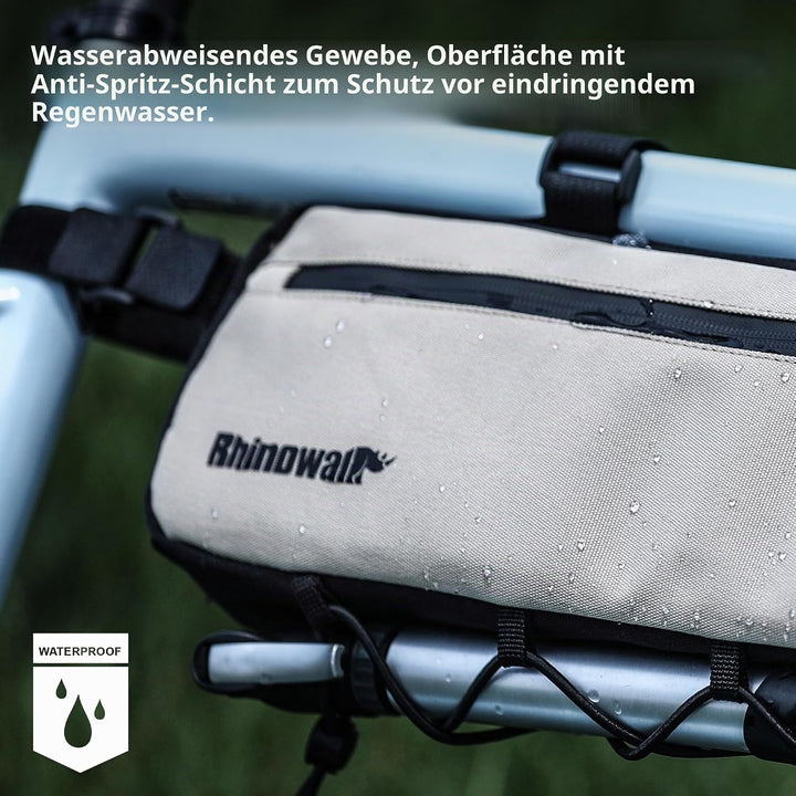 Fahrrad Rahmentasche Oberrohrtasche spritzwassergeschützt Dreieckstasch Doppelseitiger Reissverschlu