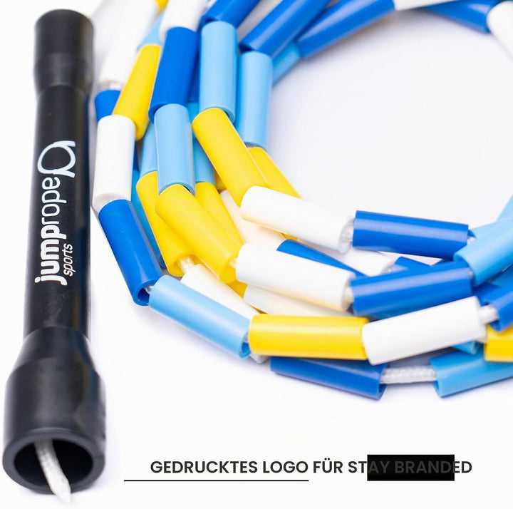 Professionelles Rope Skipping Wettkampf Springseil BEAD (3.0m Seillänge - verstellbar), Ocean