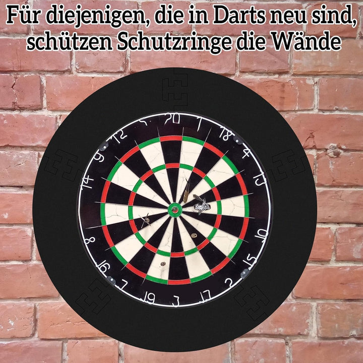 Dartscheibe Schutzring Innerer Kreis 45.5cm Aussenring 72cm,5pcs Eva Dartscheibe Umrandung, Dartboar
