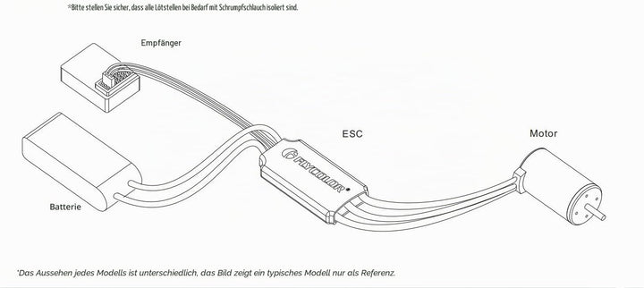 50A ESC 2-4S Elektrischer Geschwindigkeitsregler 5V 3A BEC mit XT60 &amp; 3,5mm Bullet Plugs für RC Droh