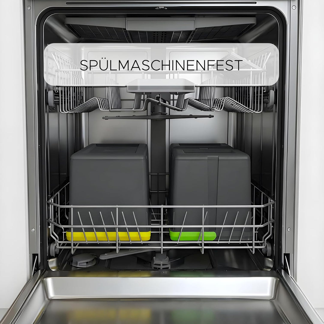 Mülltrennsystem 2x12l & 2x5l anthrazit, Mülleimer Küche für Schublade oder Unterschrank, geruchsdich
