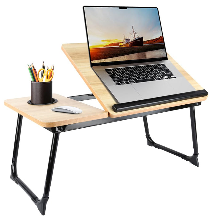 Faltbare Laptoptisch Notebooktisch Betttisch Betttablett Notebook Laptoptisch mit Getränkehalter für