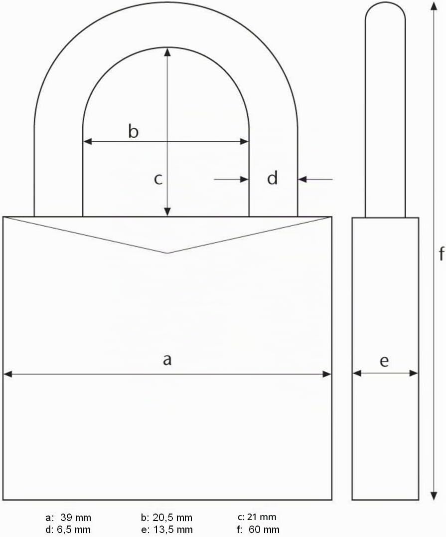 ABUS Vorhängeschloss 45/40 aus Messing - 3er Set - mit Präzisions-Stiftzylinder mit Pilzkopfstiften
