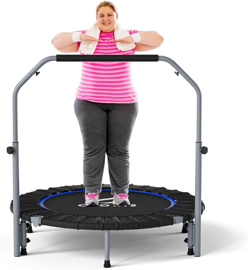 CLORIS 101,6 cm faltbares Fitness-Trampolin – maximale Belastung 400lb, Mini-Rebounder mit verstellb