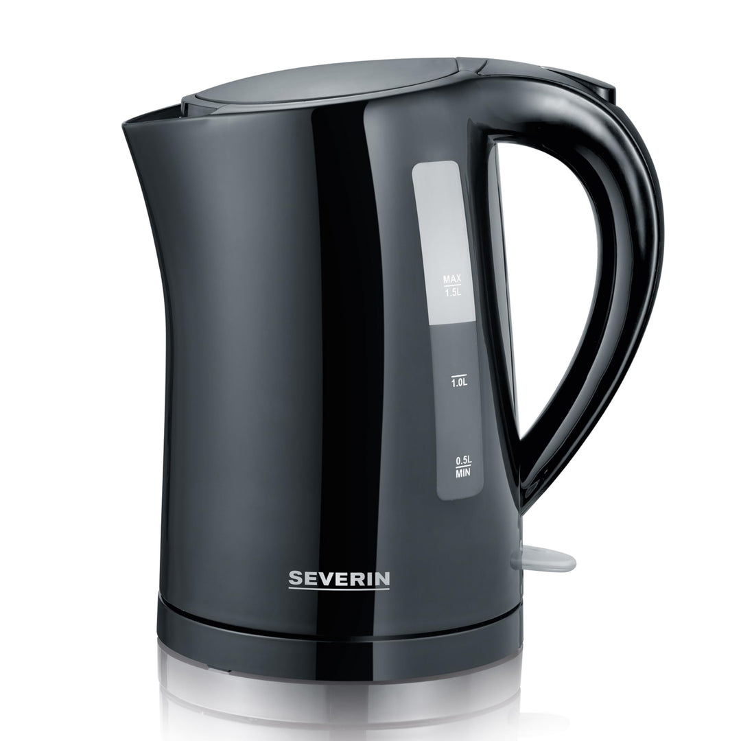 SEVERIN Wasserkocher 1,5 L, leistungsstarker und kompakter Wasserkocher in hochwertigem Design, elek