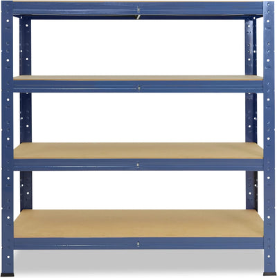 shelfplaza® 100x100x45cm Home Schwerlastregal blau/Metallregal mit 4 Böden/Kellerregal Metall, Garag