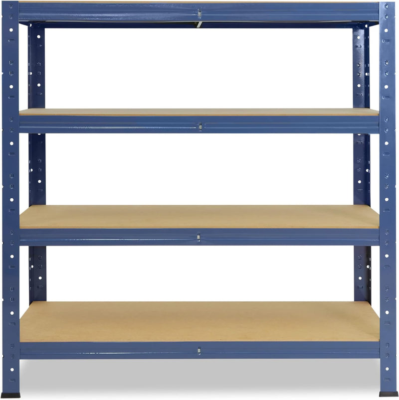 shelfplaza® 100x100x45cm Home Schwerlastregal blau/Metallregal mit 4 Böden/Kellerregal Metall, Garag