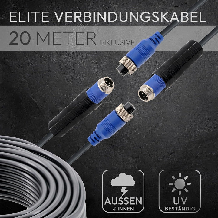 VSG24 Rückfahrkamera 7" Camper-Set inkl. Kamera, Monitor, Kabel - Wasserdicht Nachtsicht 12V-24V Ein
