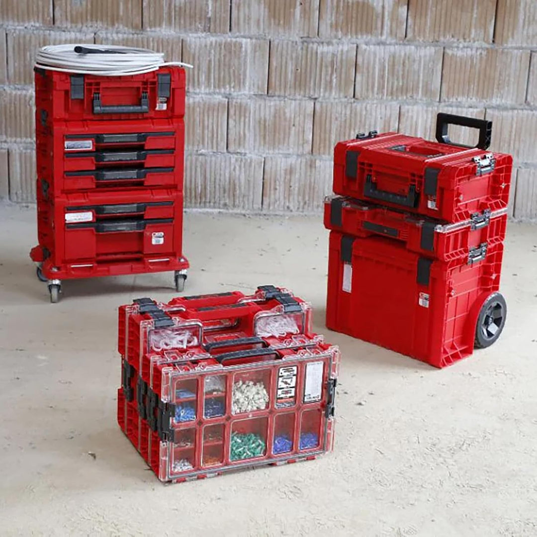 Qbrick System Pro Organizer 200 Mfi Red Ultra HD Sortimentskasten Sortierkasten Schraubenbox Sortier