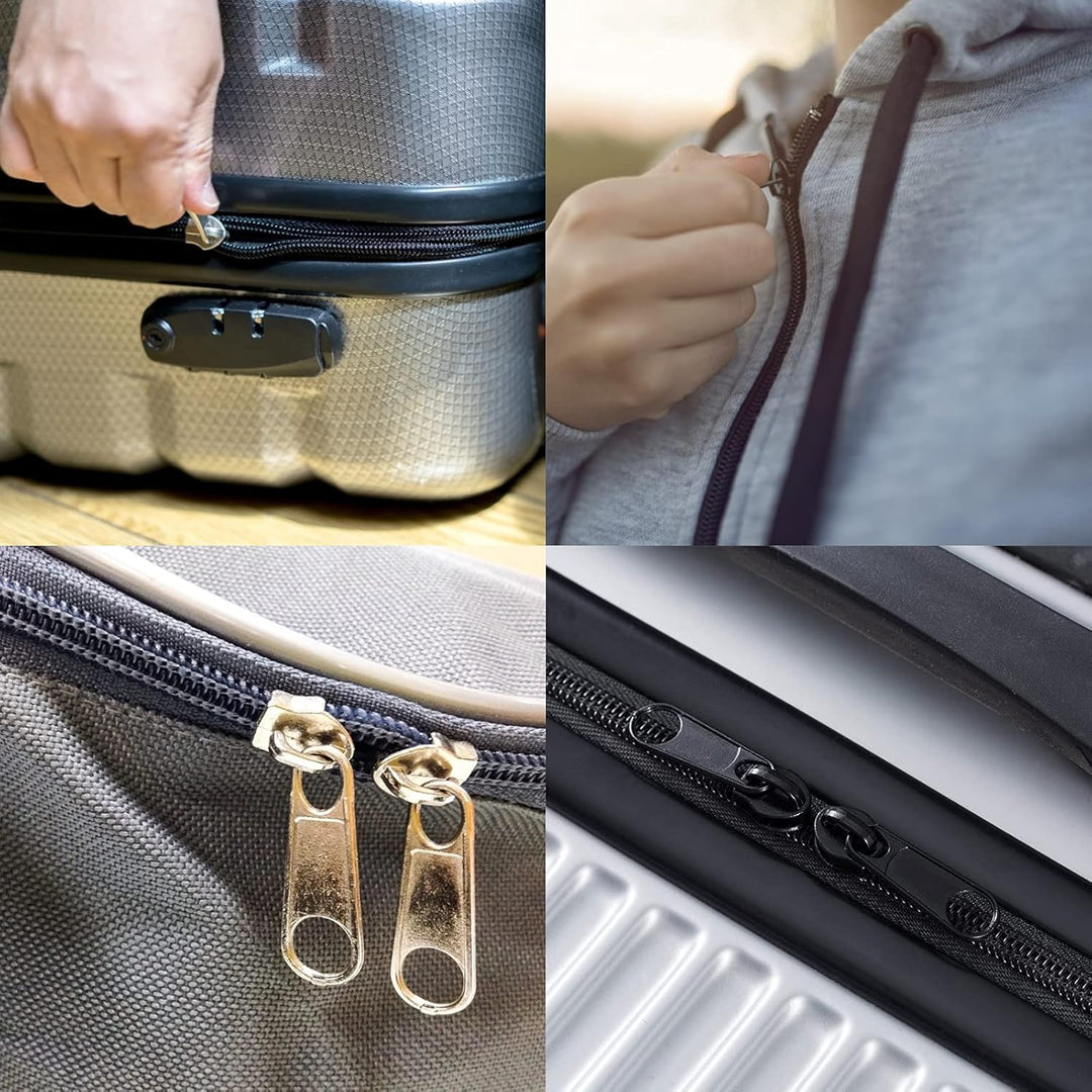 FEIGO 171 Stück Reissverschluss Reparatur Set, Reissverschluss Zipper Ersatz mit Zangen, Metall Schi