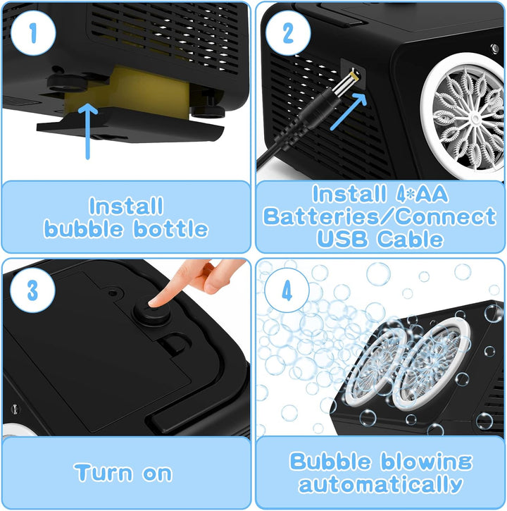 PANACARE 2.0 Automatische Seifenblasenmaschine, Tragbar Professional Bubble Machine 20000+ Bubbles/M