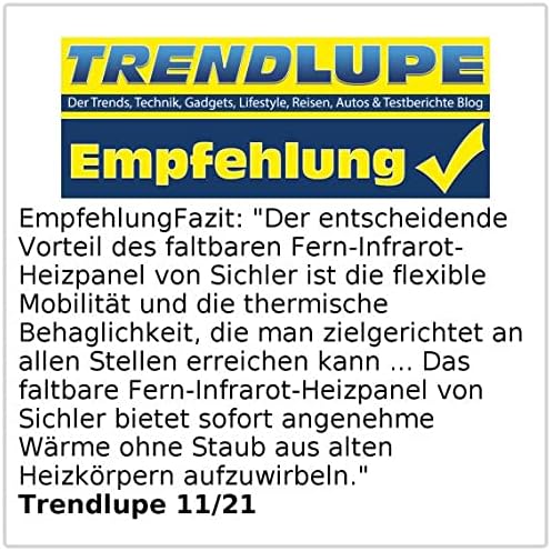 Sichler Haushaltsgeräte Infrarotheizung: Faltbares Fern-Infrarot-Heizpanel mit Alu-Rahmen; bis 80 °C