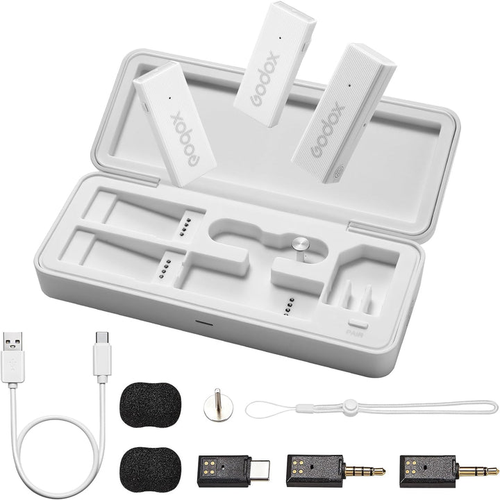 GODOX Movelink Mini UC Kit 2 Wireless Lavalier Mikrofon System, 2,4 GHz 100 m (328 ft.) Drahtloses M