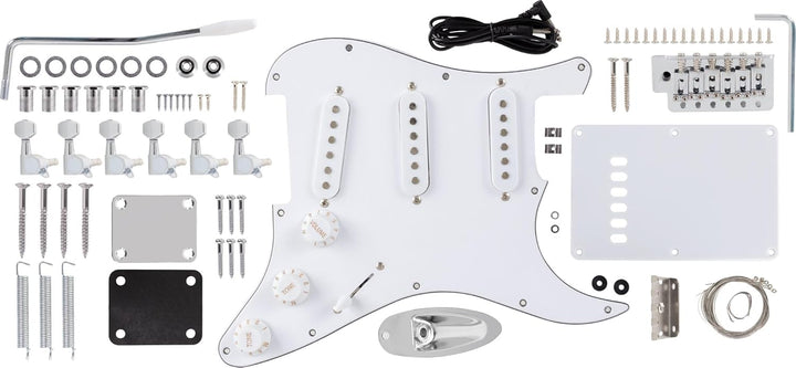 Rocktile DIY Strat Bausatz E-Gitarre - "Do-it-yourself" Bausatz Strat-Style - Korpus: Paulownia - Ha