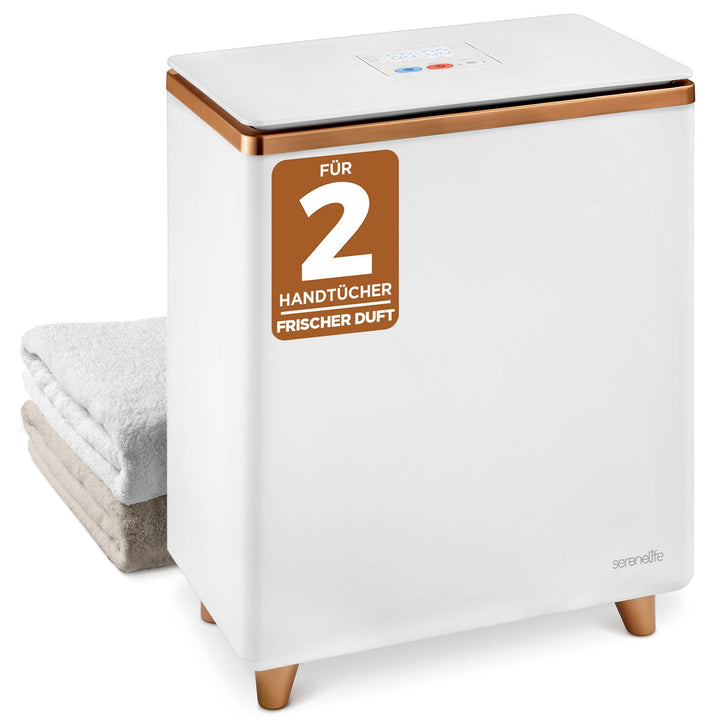 SereneLife Handtuchtrockner Elektrisch Roségold – Fassungsvermögen für 2 Handtücher, Energiesparend