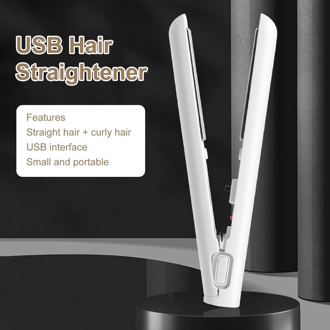 Mini Lockenstab USB Glätteisen Kabellos Dual Purpose Curling Eisen Tragbarer Reise Lockenstab Haargl