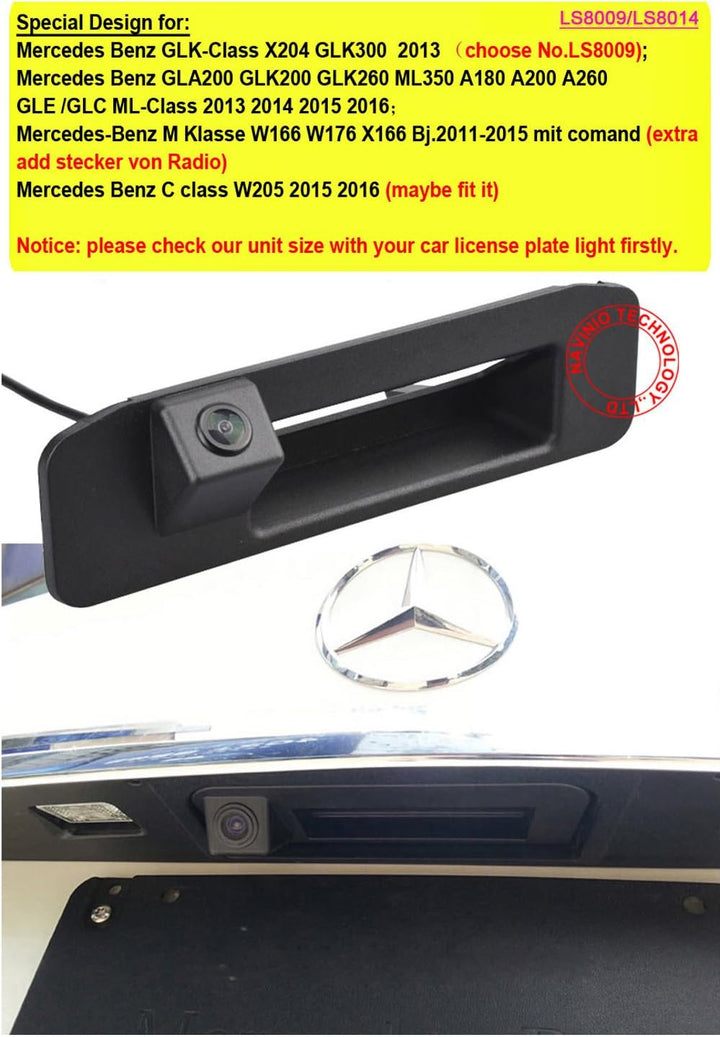 HD Auto Kofferraumgriff Kamera Rückfahrkamera Einparkkamera Rückfahrsystem Einparkhilfe Kompatibel m