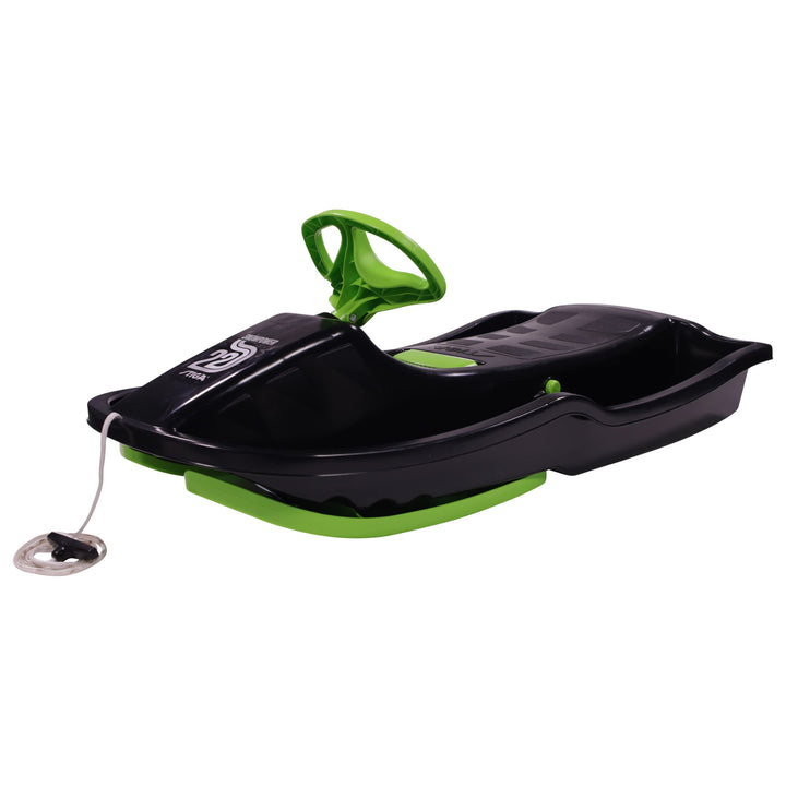 Stiga Kinder Snowpower Steering Sledge, Black/Green,