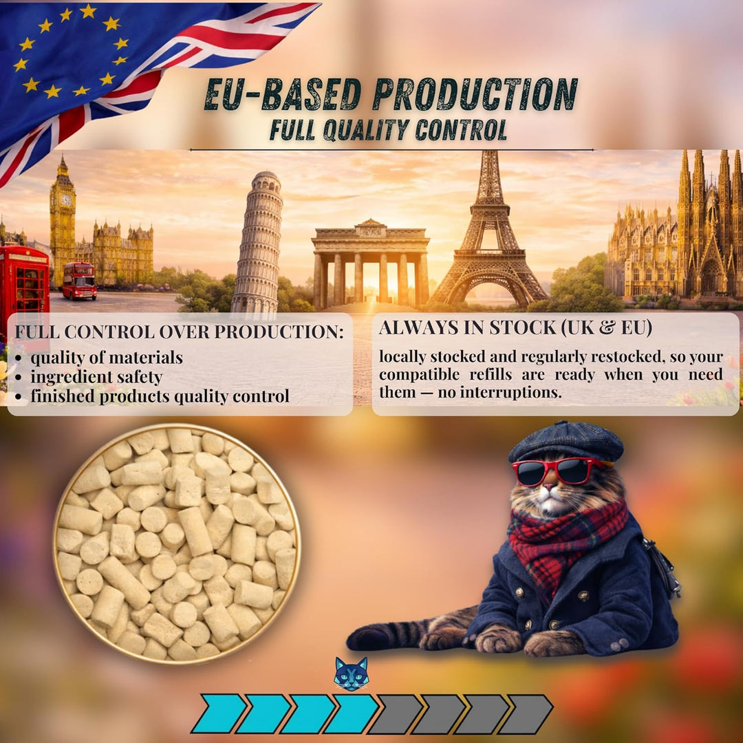 ZeoDeo - Natürliche Zeolith-Katzenstreu-Pellets für Zweischicht-Katzenstreu-Systeme, 4 Pfund oder 1,
