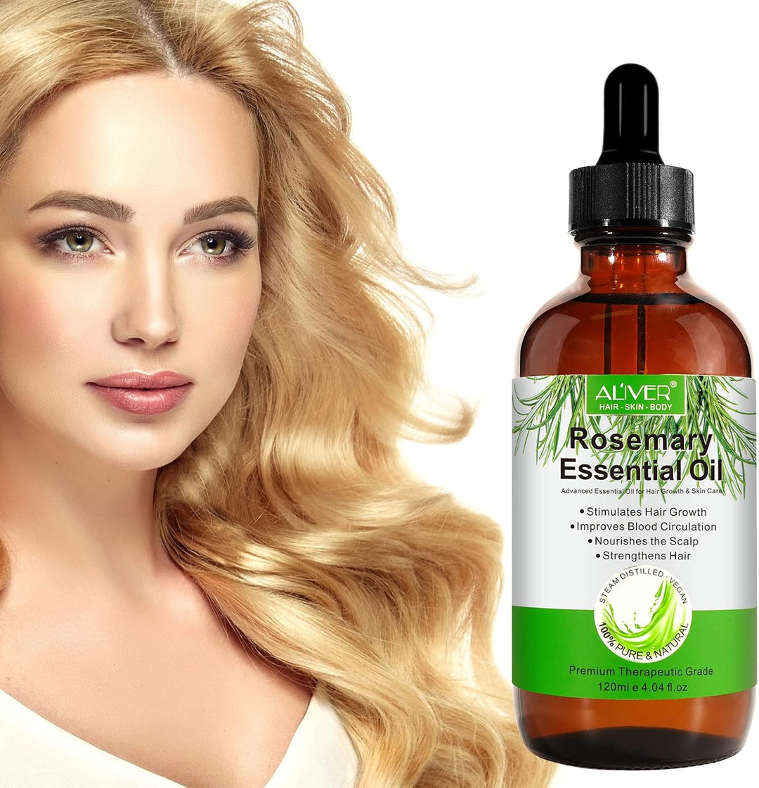 Rosmarinöl Haare, Ätherisches Rosmarinöl für Haarwuchs, Rosemary Oil for Hair, Natürliches Nährt die
