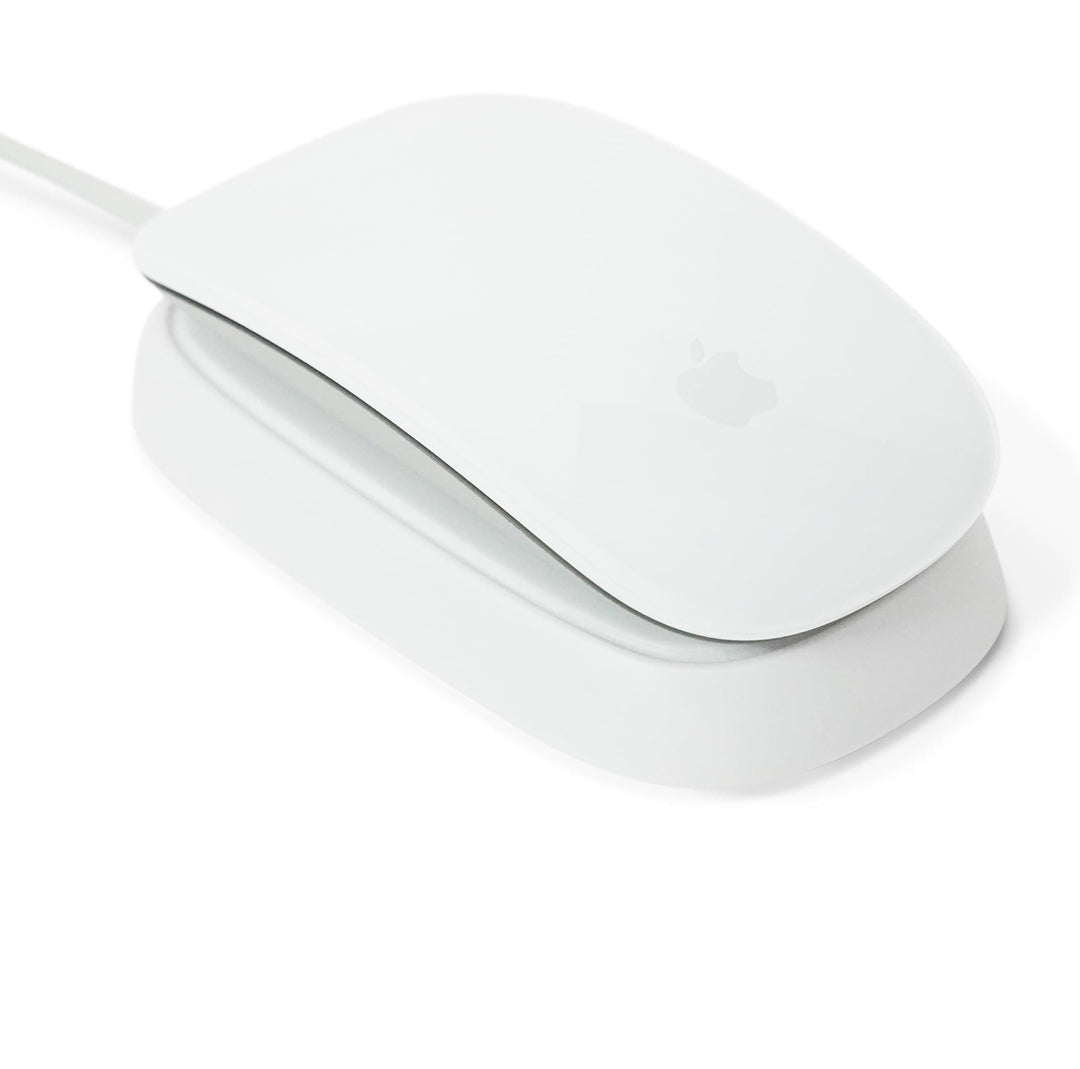 Ascrono - Ladestation kompatibel mit Magic Mouse - Weiss - Perfektes Zubehör | Nutzbar als Ladestati