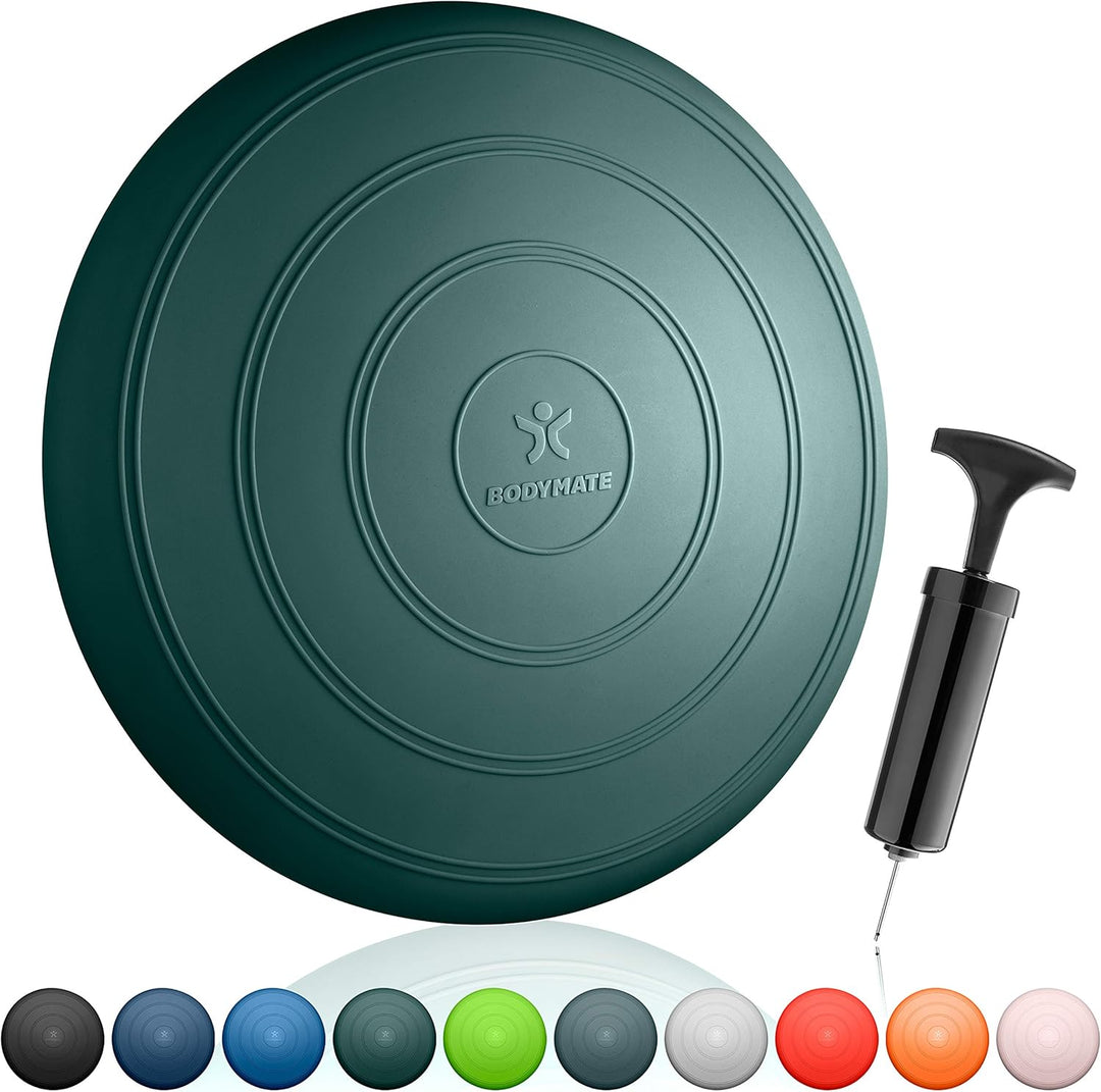 BODYMATE Ballsitzkissen COMFORT inkl. Pumpe 33cm Durchmesser - Balance-Kissen, Sitzballkissen, Luftk
