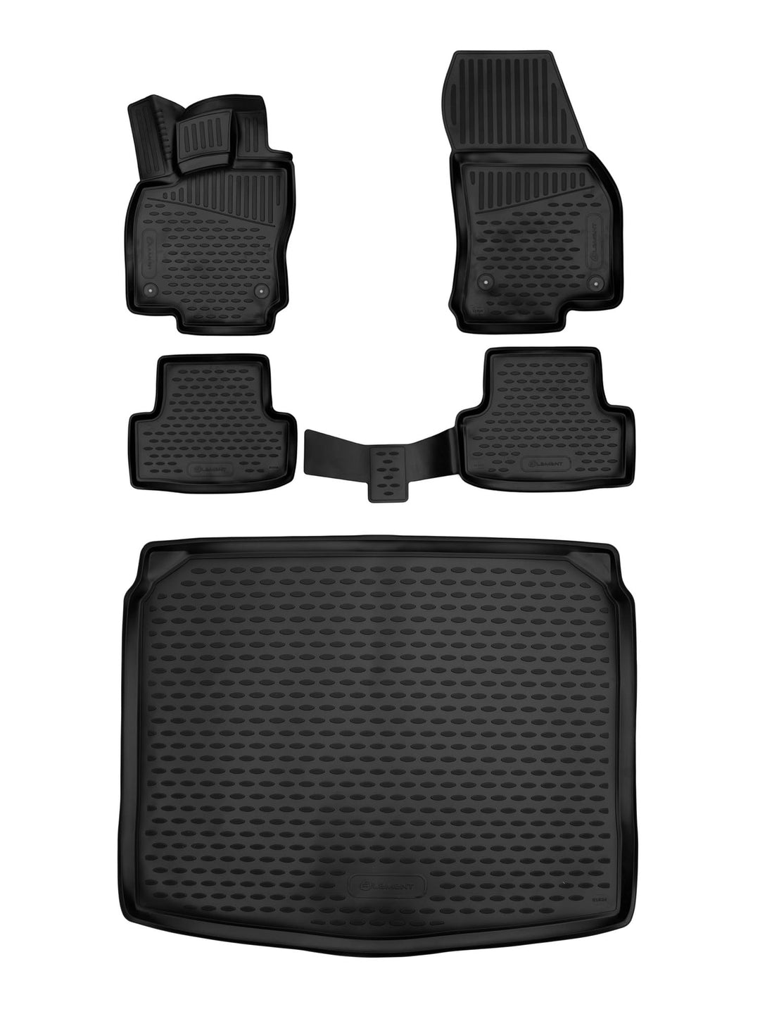 Element 3D Gummimatten & Kofferraummatte Set passend für Skoda Karoq | Baujahr 2017-2025 | untere La