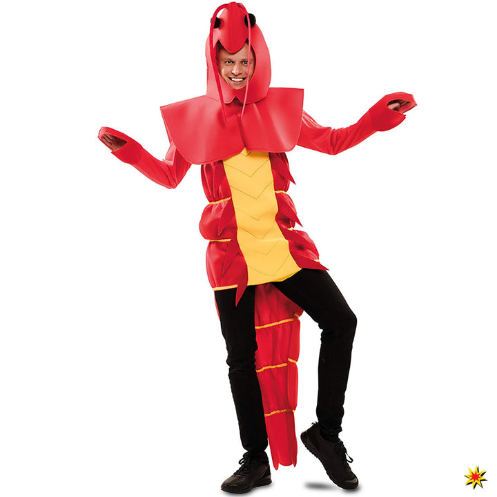 EUROCARNAVALES Herren Kostüm Languste Gusto rot Einheitsgrösse Hummer Krebs Karneval Fasching