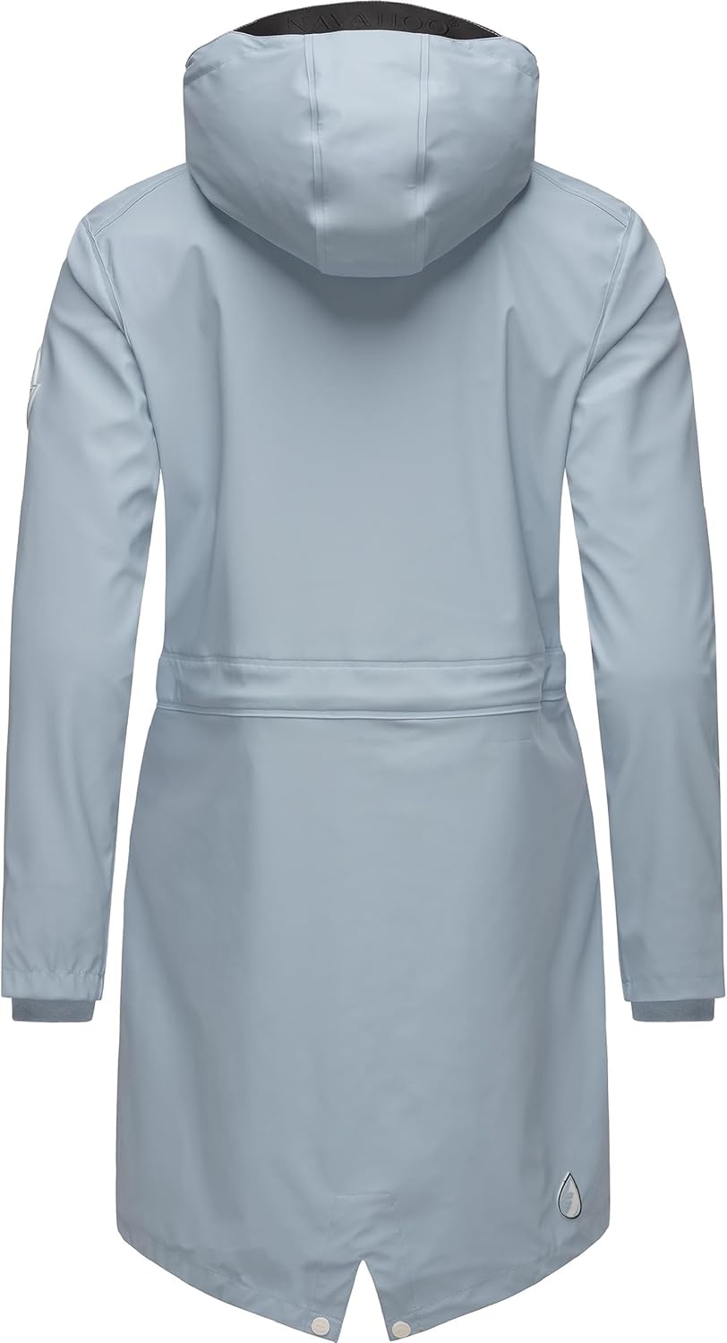 Navahoo Damen Übergangsjacke Regenmantel wasserdicht lang mit Kapuze Tropical Stormoo XS-3XL XS Baby