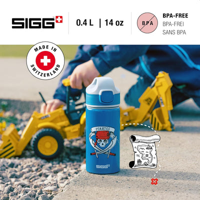 SIGG - Alu Trinkflasche Kinder - Miracle - Mit Trinkhalm - Auslaufsicher - Federleicht - BPA-frei -