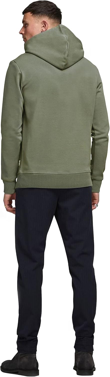 JACK & JONES Male Kapuzenpullover Einfarbig Kapuzenpullover XS Dusty Olive, XS Dusty Olive