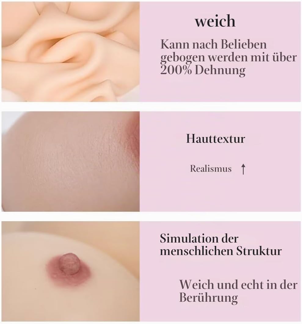 YAPOKCDS Silikon Brustplatte Fake Runde Kragen Stil C-G Cup für Crossdresser Drag Queen Transgender