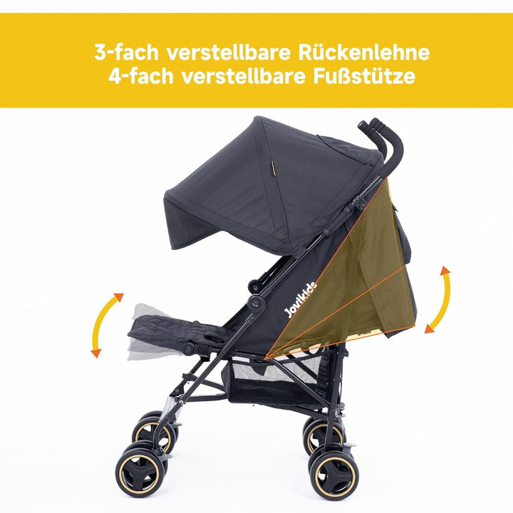 Jovikids Kinderwagen, Buggy Klein Zusammenklappbar mit Liegefunktion, Klappbar Reisebuggy bis 22kg I
