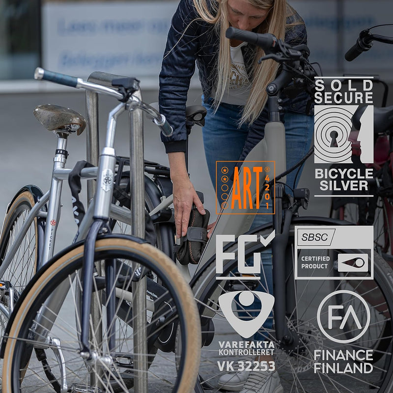 AXA Foldable 1000 – Faltschloss – Sicherheitsstufe 11 – Geeignet für Fahrradversicherung – Gliederdu