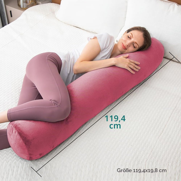 Body Pillow for Adults, Full Body Pilllow for Sleeping, Long Round Cervical Pillow, Bolster Side Sle