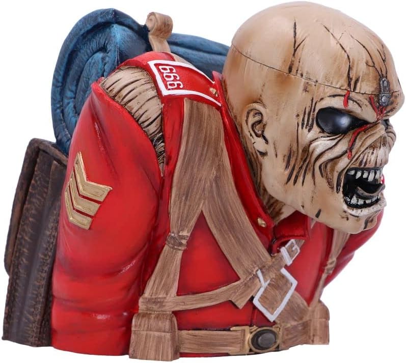 Nemesis Now Offizielles Lizenzprodukt Iron Maiden The Trooper Büste Box (klein), Rot, 12 cm, Harz