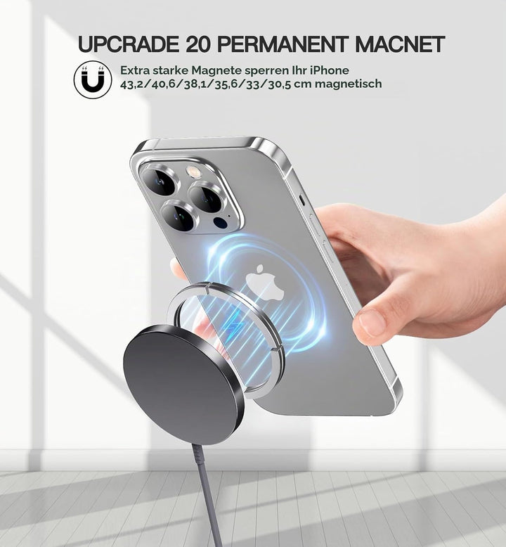 Mag-Safe Ladegerät Wireless Charger iPhone, 15W Schnell Apple induktive ladestation für iPhone 17/16