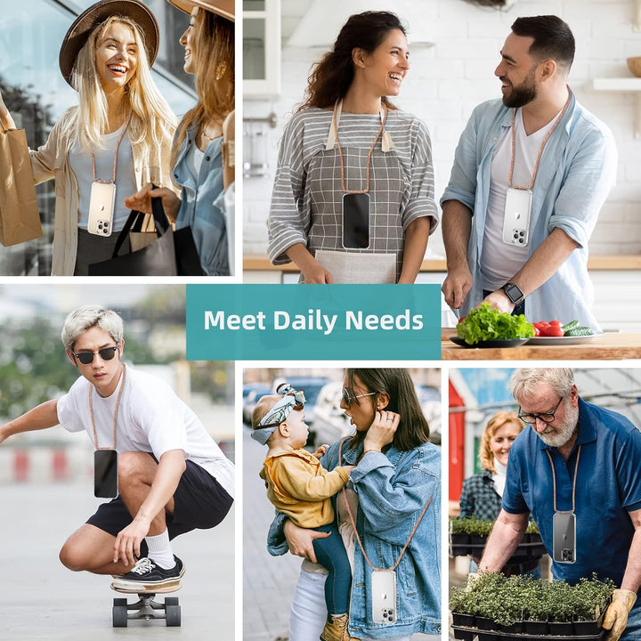 GOODVISH Handykette kompatibel mit Apple iPhone 13 Pro-6,1" Display | Necklace Hülle mit Band Handyh