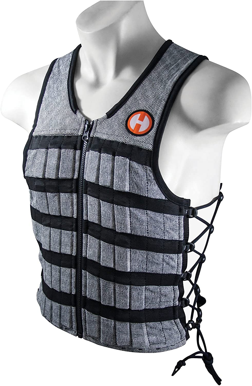 HYPERWEAR Uni Erwachsene Hyper Vest Pro gewichtete Weste, Schwarz / silberfarben