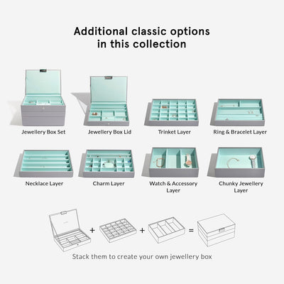 Stackers Grau Mint Klassisch Schmuckschatulle - 5 Dove Grey/Mint Green, Dove Grey/Mint Green
