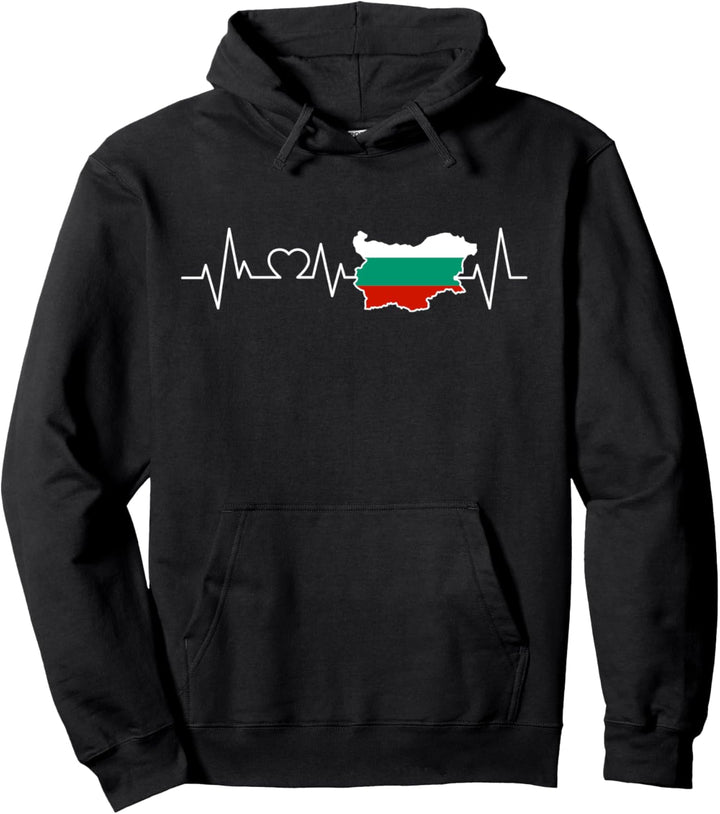 Bulgarien Herzschlag Flagge Liebe Männer Frauen Geschenk Pullover Hoodie