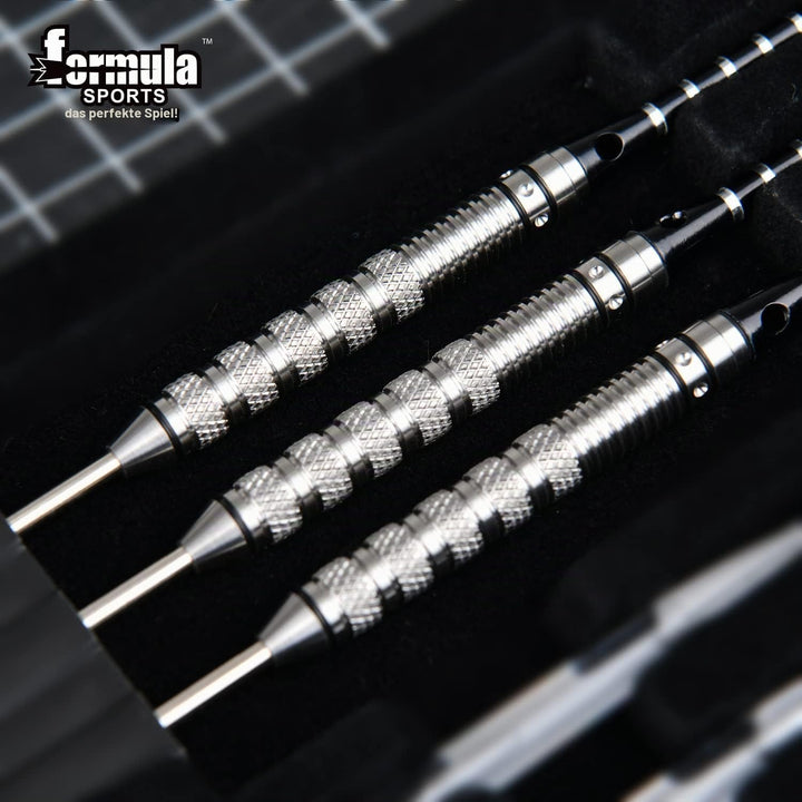 Formula Sports Dartpfeile mit Metallspitze 90% Tungsten Steel-Dartpfeile 3 Stück Profi Steeldarts in