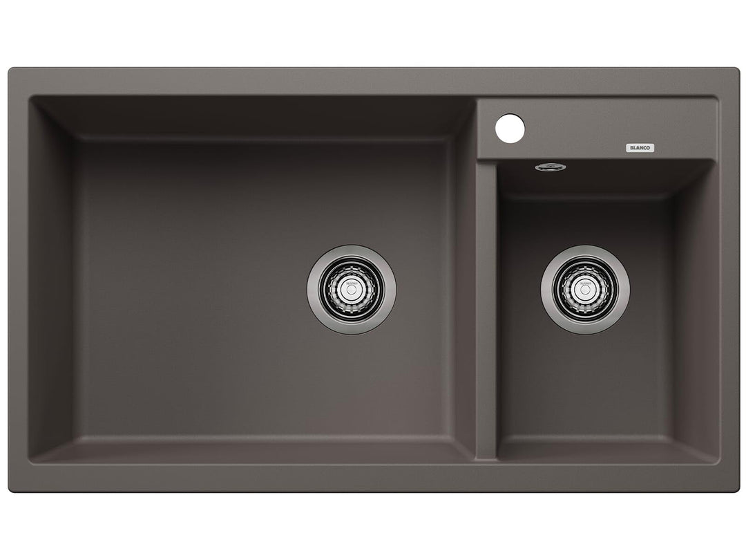 BLANCO METRA 9 | SILGRANIT vulkangrau | Einbauart: Einbau von Oben | Hauptbecken links | ohne Ablauf