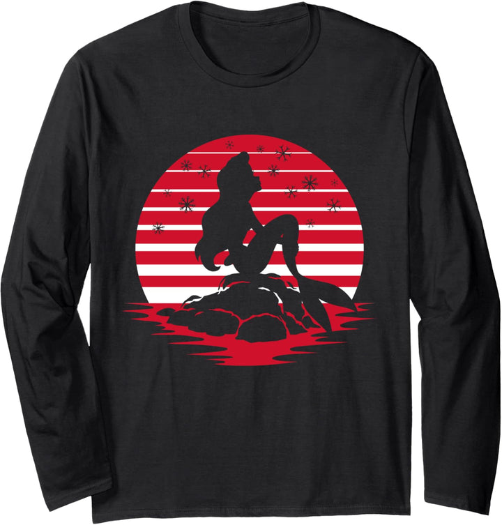 Disney Princess Ariel Red Holiday Silhouette Langarmshirt