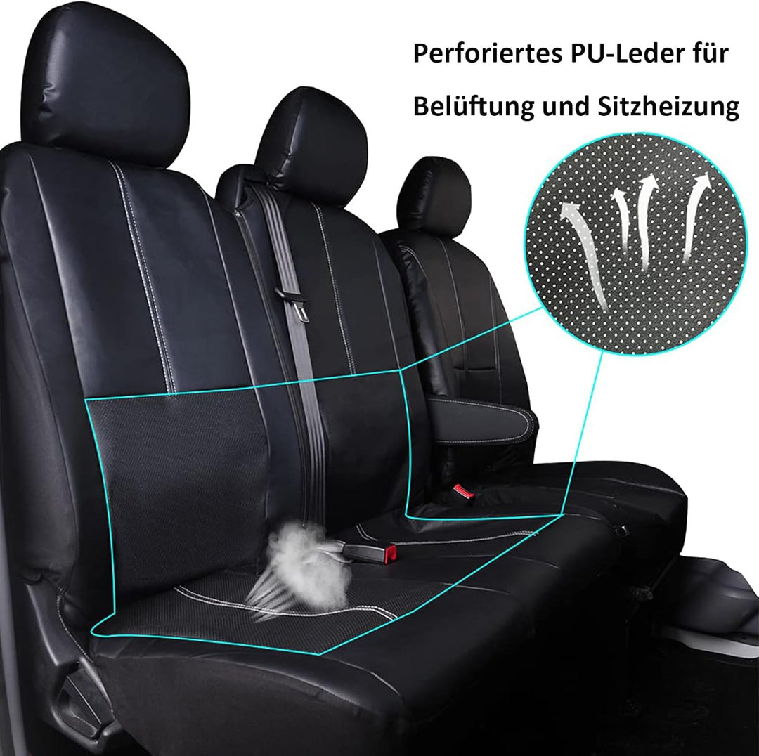 TOYOUN Universal Auto-Sitzbezüge für Transporter LKW Vorn Autositzbezüge Kunstleder Sitzbezug Fahrer