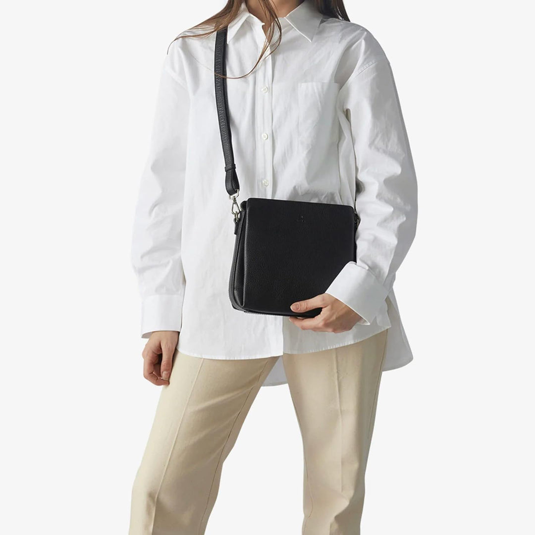 Adax Stylish Elegant Echtleder Umhängetasche Schultertasche Damen, Hüfttasche Gross Desigual Crossbo