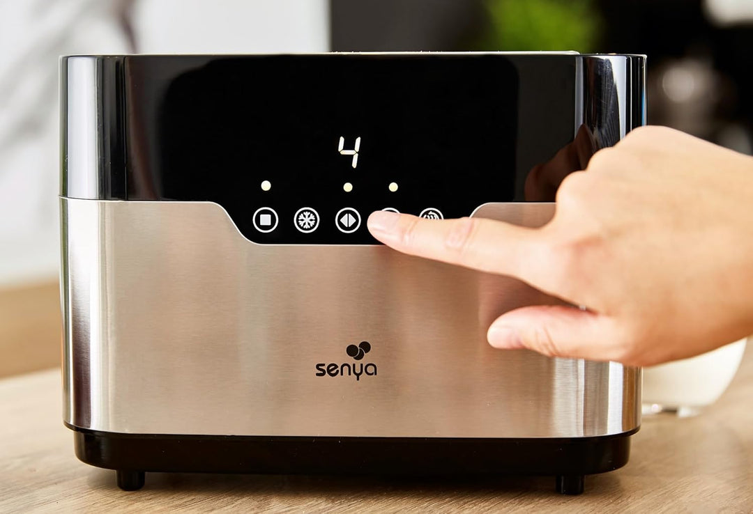 Senya Toaster Edelstahl Smart Toaster, 2 breite Spalten, taktile Tasten, LED-Schirm, Korpus aus Edel