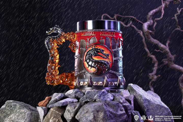 Nemesis Now Offizielles Lizenzprodukt Mortal Kombat Bierkrug, rot, 15,5 cm, Kunstharz