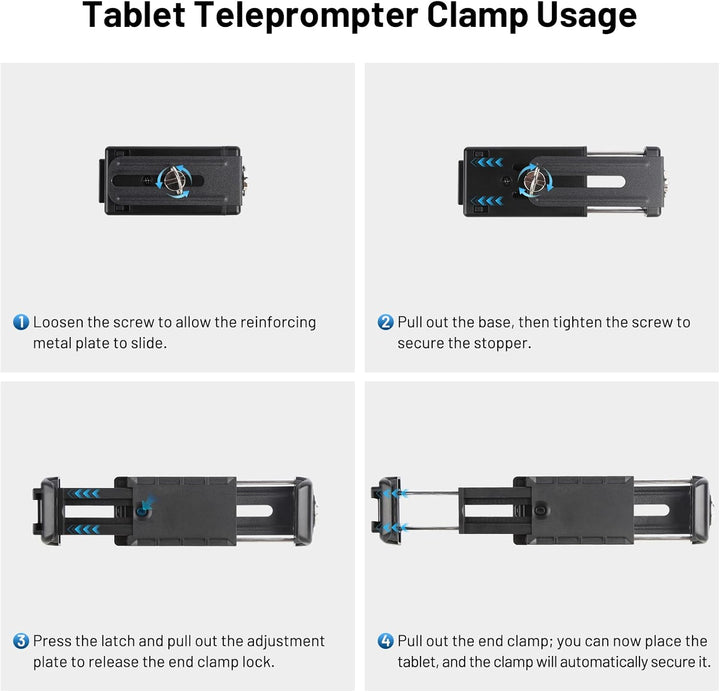 Desview T3 Teleprompter mit Fernbedienung für Smartphone Tablet Kamera DSLR Weitwinkelobjektiv für b