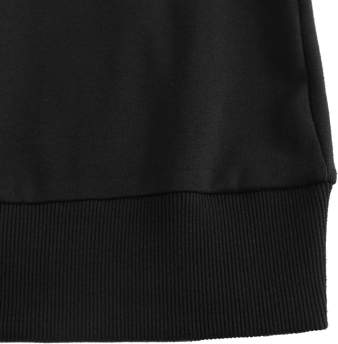 DOTIN Damen Sweatkleid Langarm Sweatshirt Pulloverkleid Herbst Hoodie Kleider Lässiges Jumper Tops S